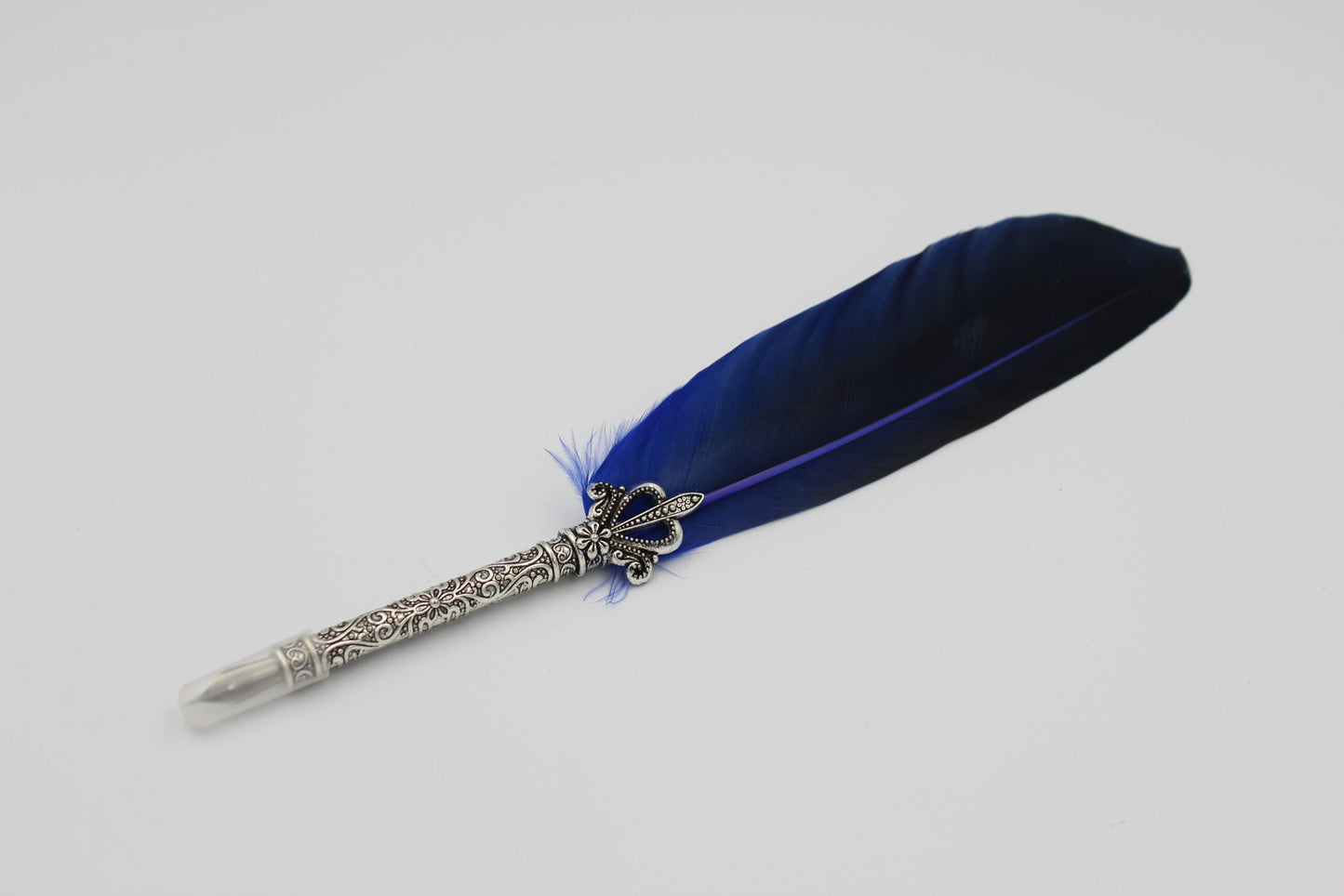 Fjäderpenna antiksilver, med sex stift