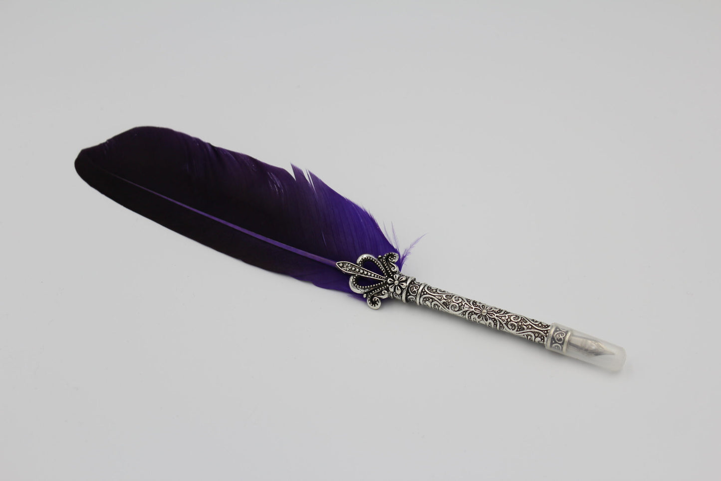 Fjäderpenna antiksilver, med sex stift