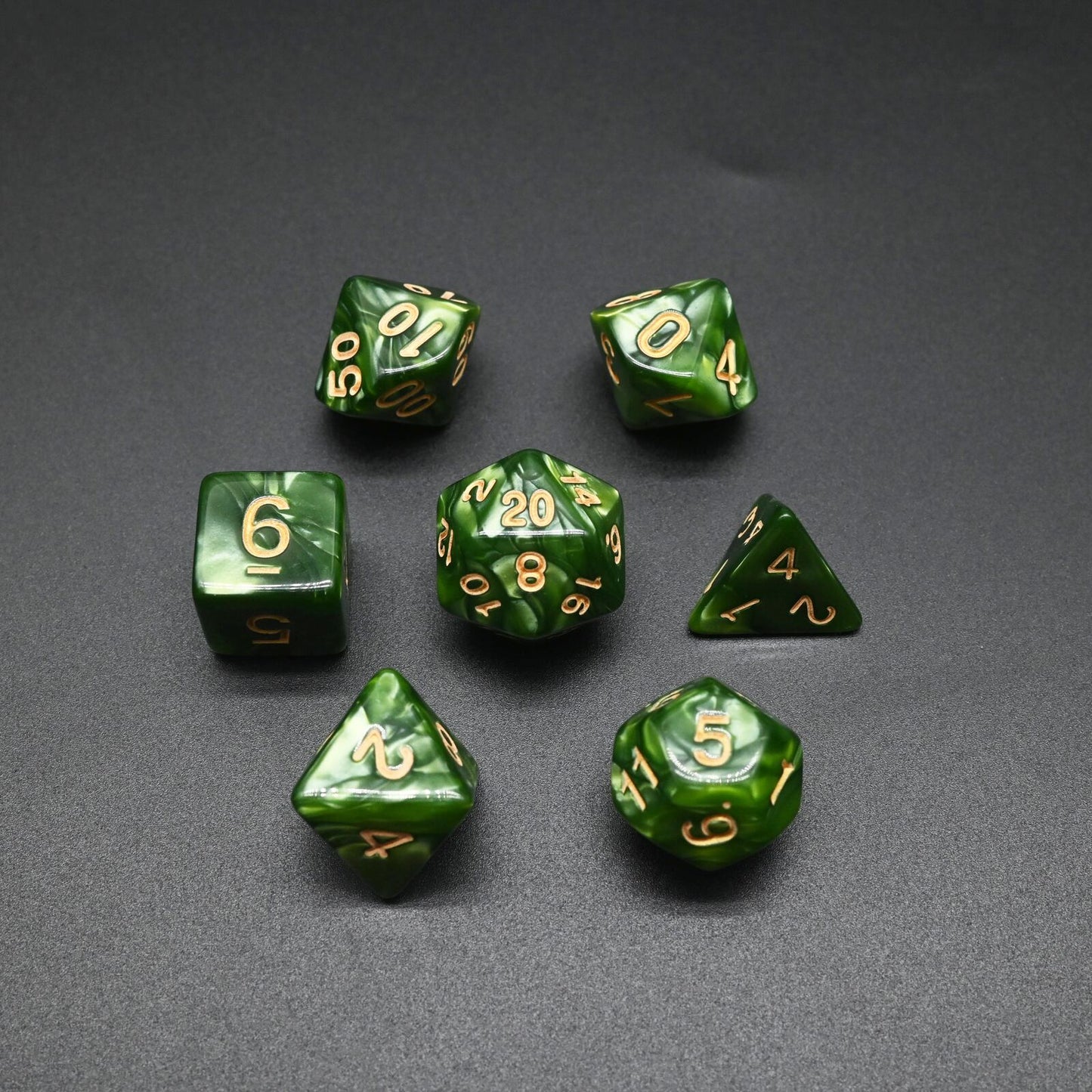 Pearl Series - Set med 7 RPG-tärningar