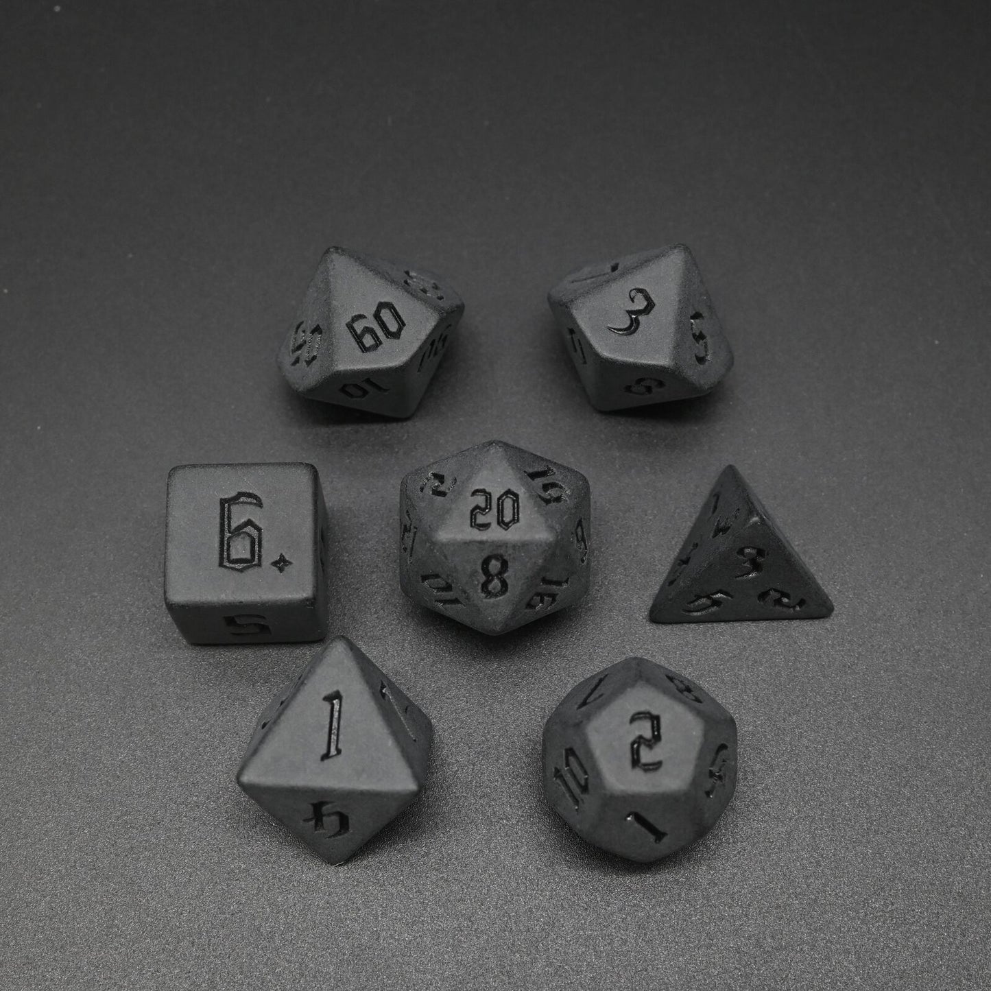 Charcoal Series - RPG-set med 7 tärningar