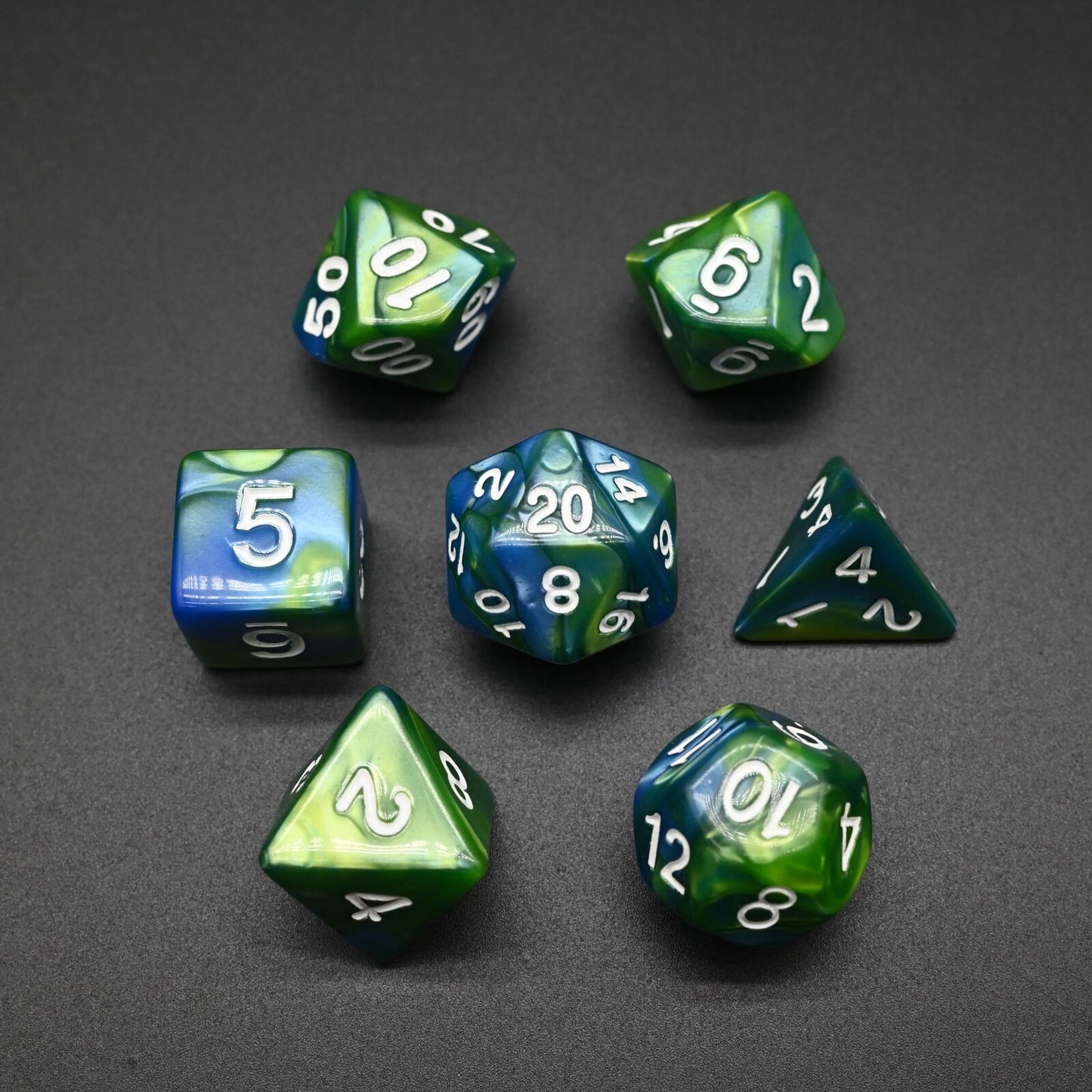 Twin Colour Series - RPG-set med 7 tärningar
