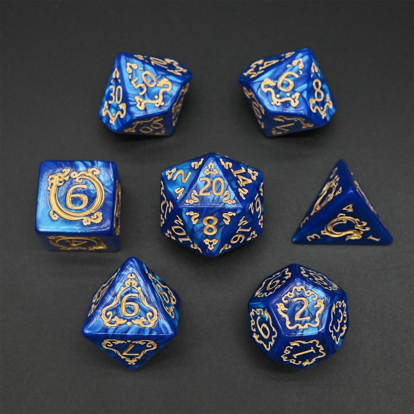Dragon Series - RPG-set med 7 tärningar