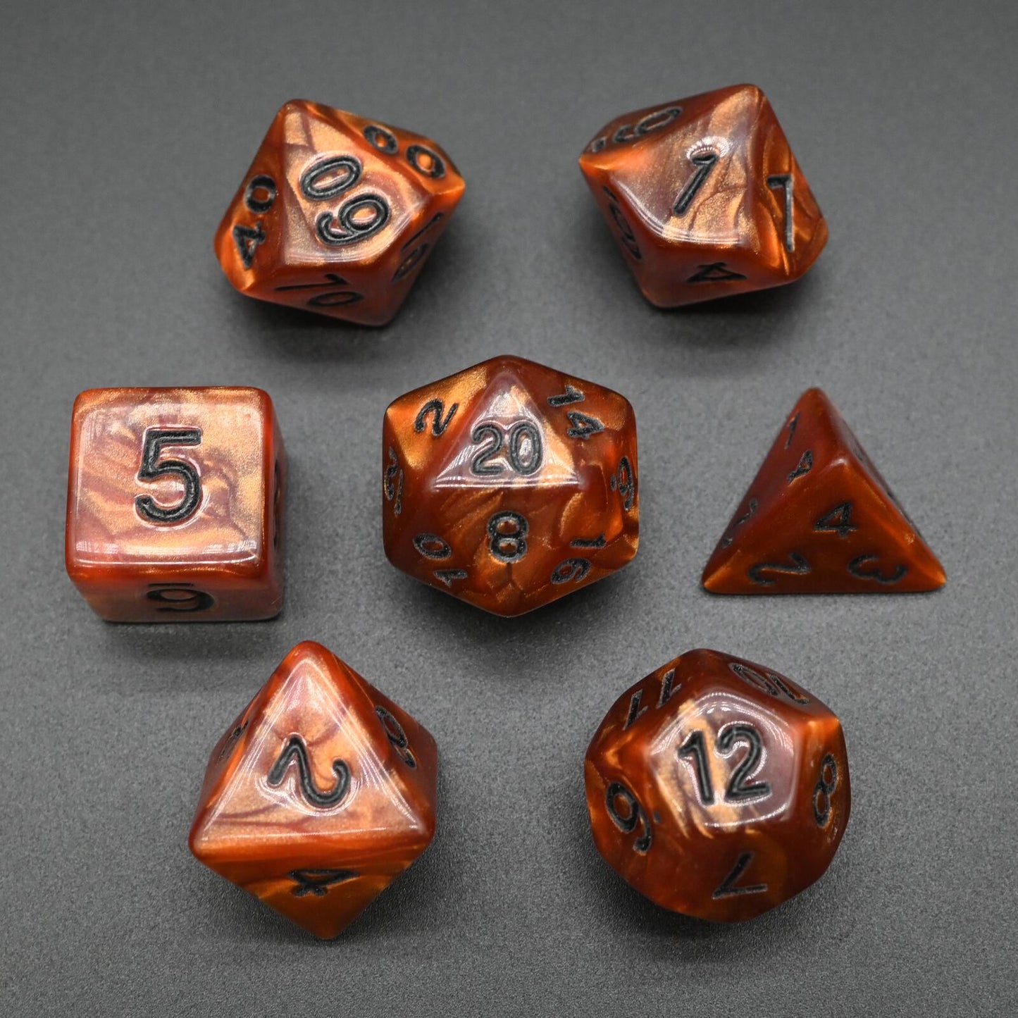 Pearl Series - Set med 7 RPG-tärningar