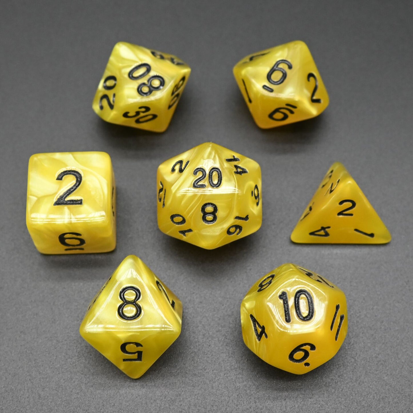 Pearl Series - Set med 7 RPG-tärningar