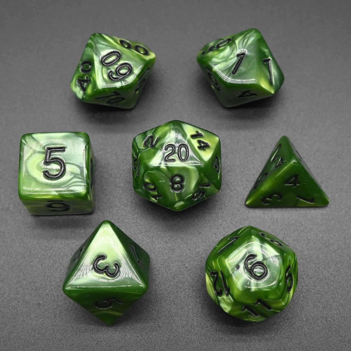 Pearl Series - Set med 7 RPG-tärningar