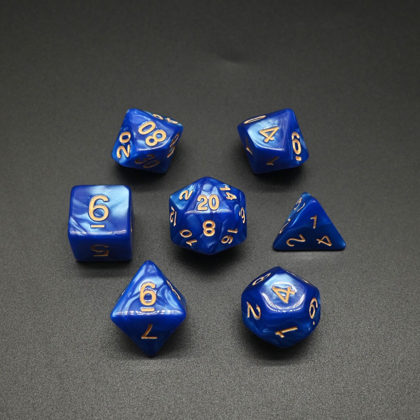 Pearl Series - Set med 7 RPG-tärningar