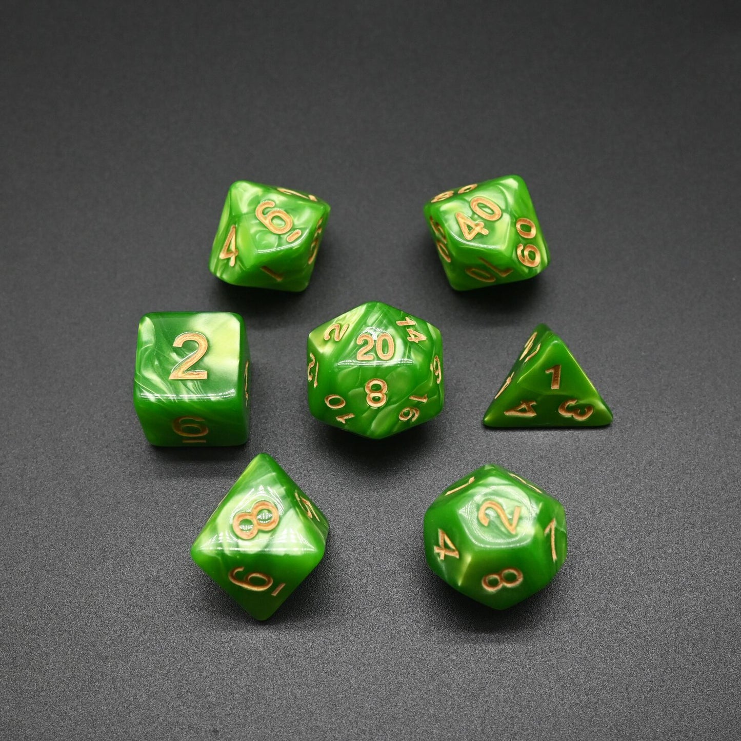 Pearl Series - Set med 7 RPG-tärningar