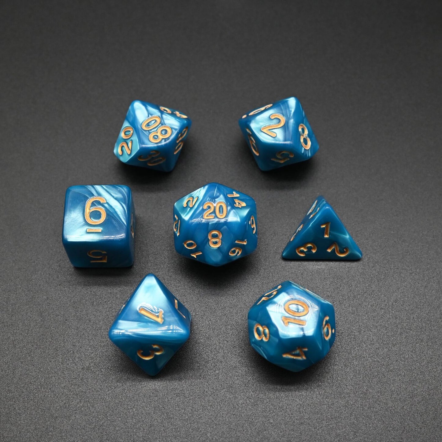 Pearl Series - Set med 7 RPG-tärningar