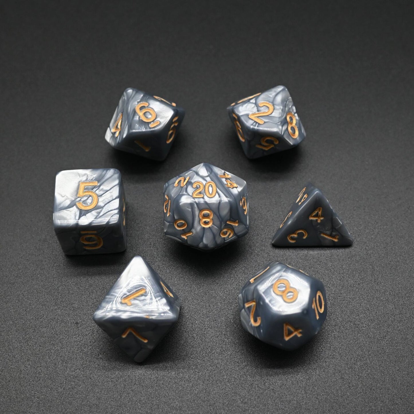 Pearl Series - Set med 7 RPG-tärningar