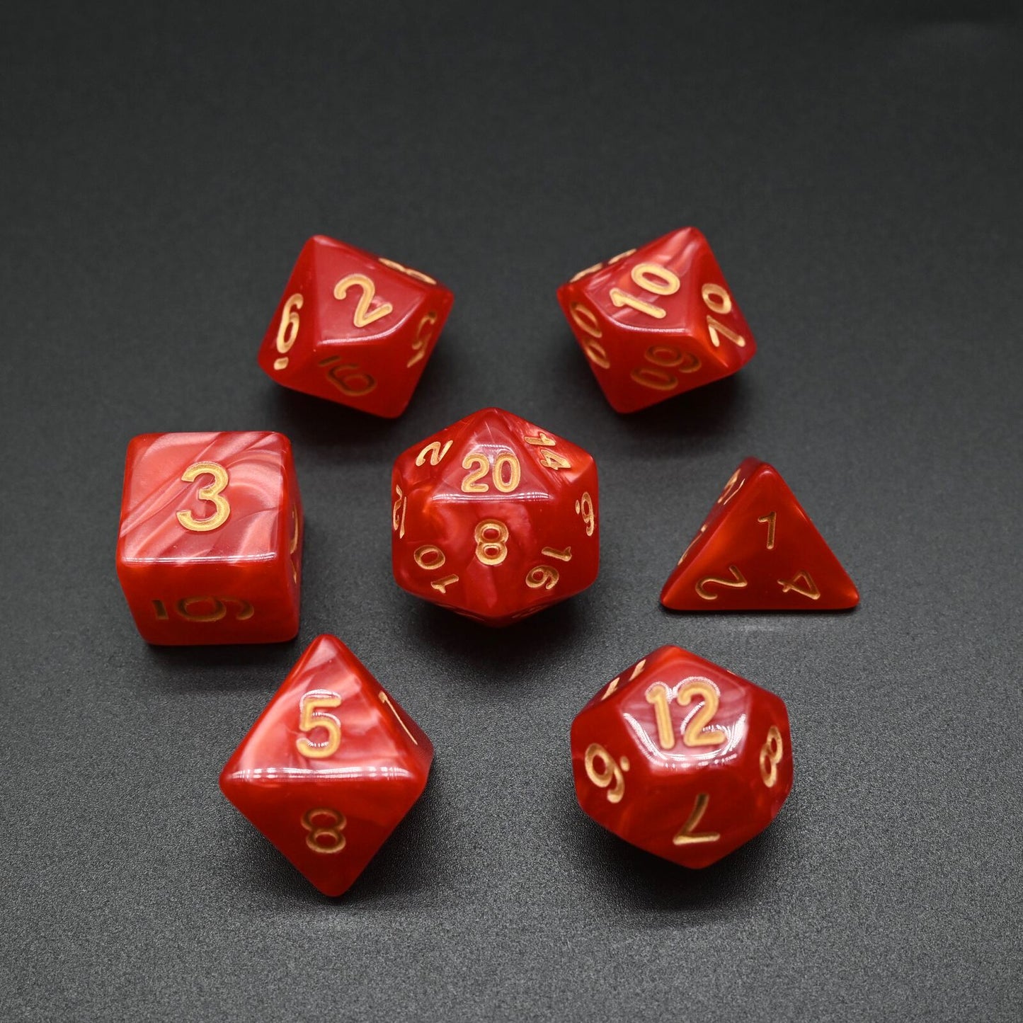 Pearl Series - Set med 7 RPG-tärningar