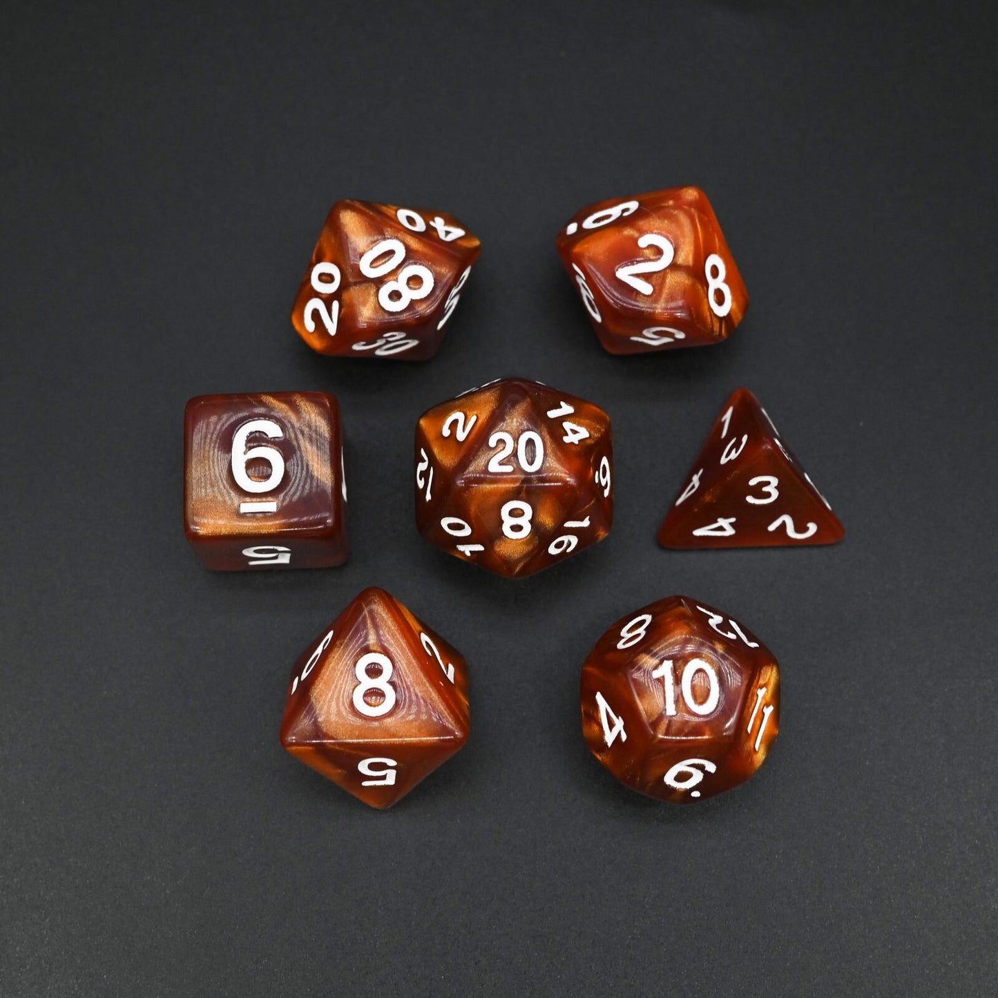 Marble Series - Set med 7 RPG-tärningar