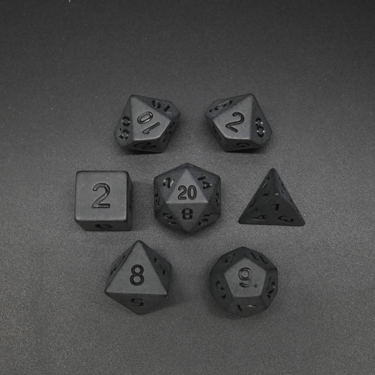 Charcoal Series - RPG-set med 7 tärningar