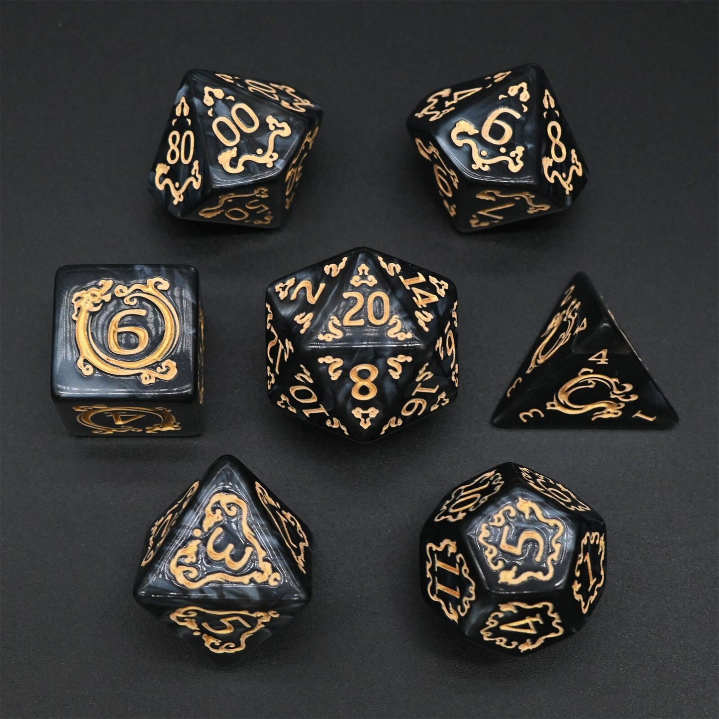 Dragon Series - RPG-set med 7 tärningar