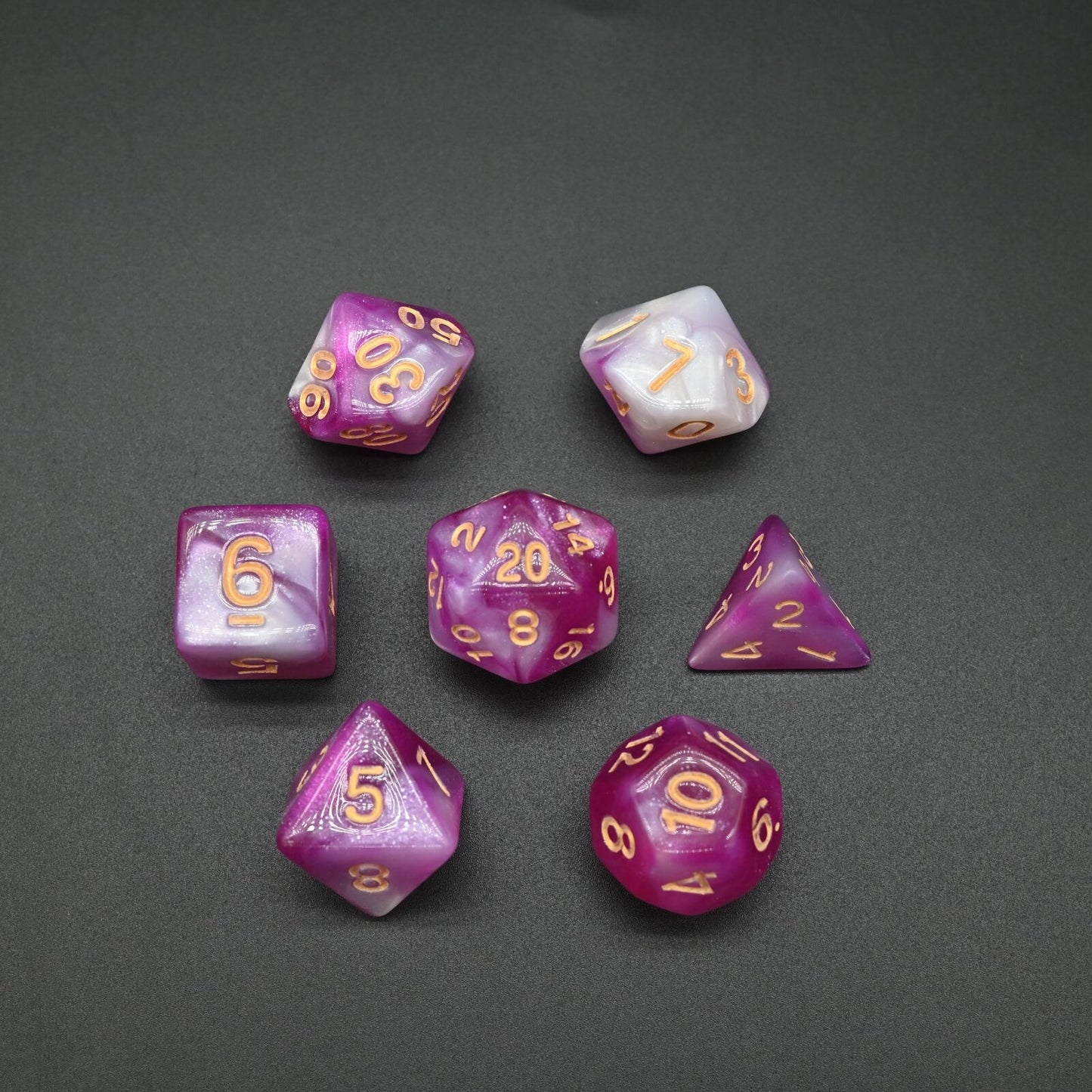 Twin Colour Starry Series - RPG-set med 7 tärningar