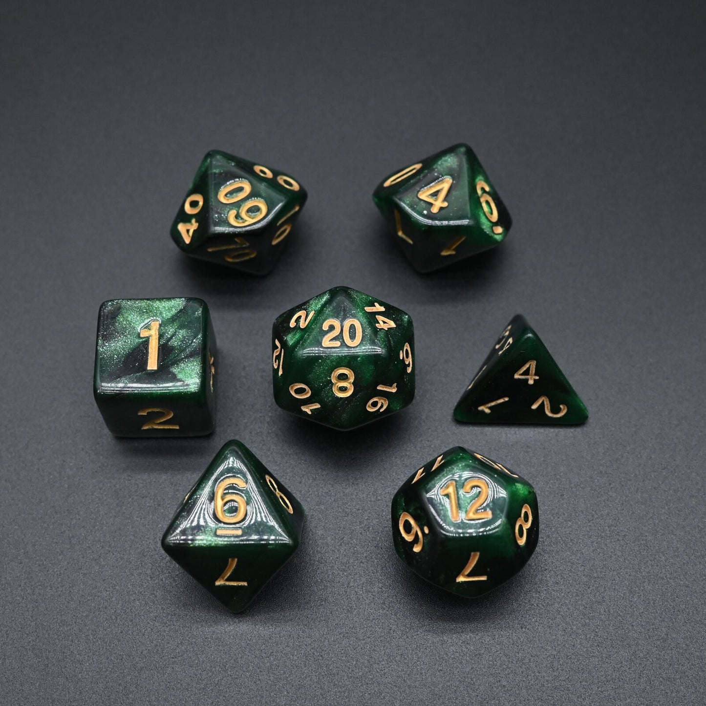 Twin Colour Starry Series - RPG-set med 7 tärningar