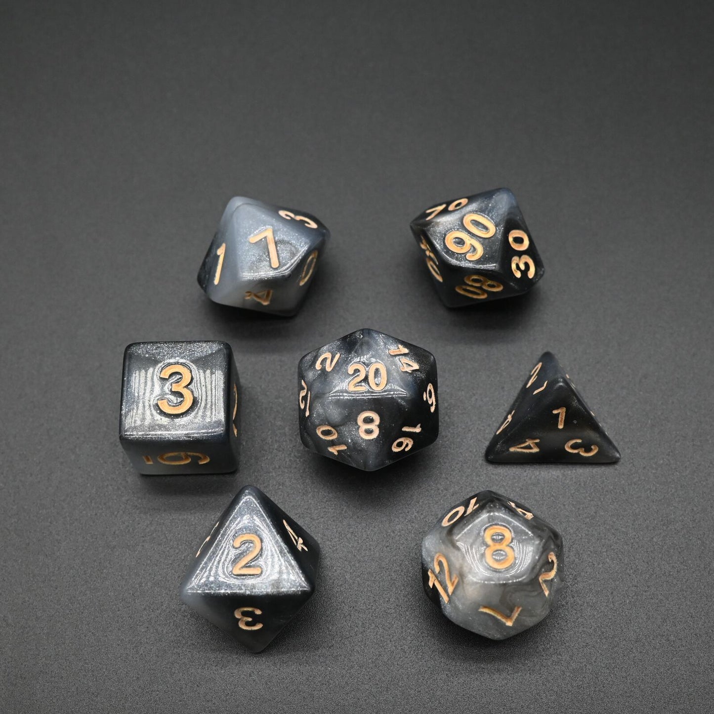 Twin Colour Starry Series - RPG-set med 7 tärningar