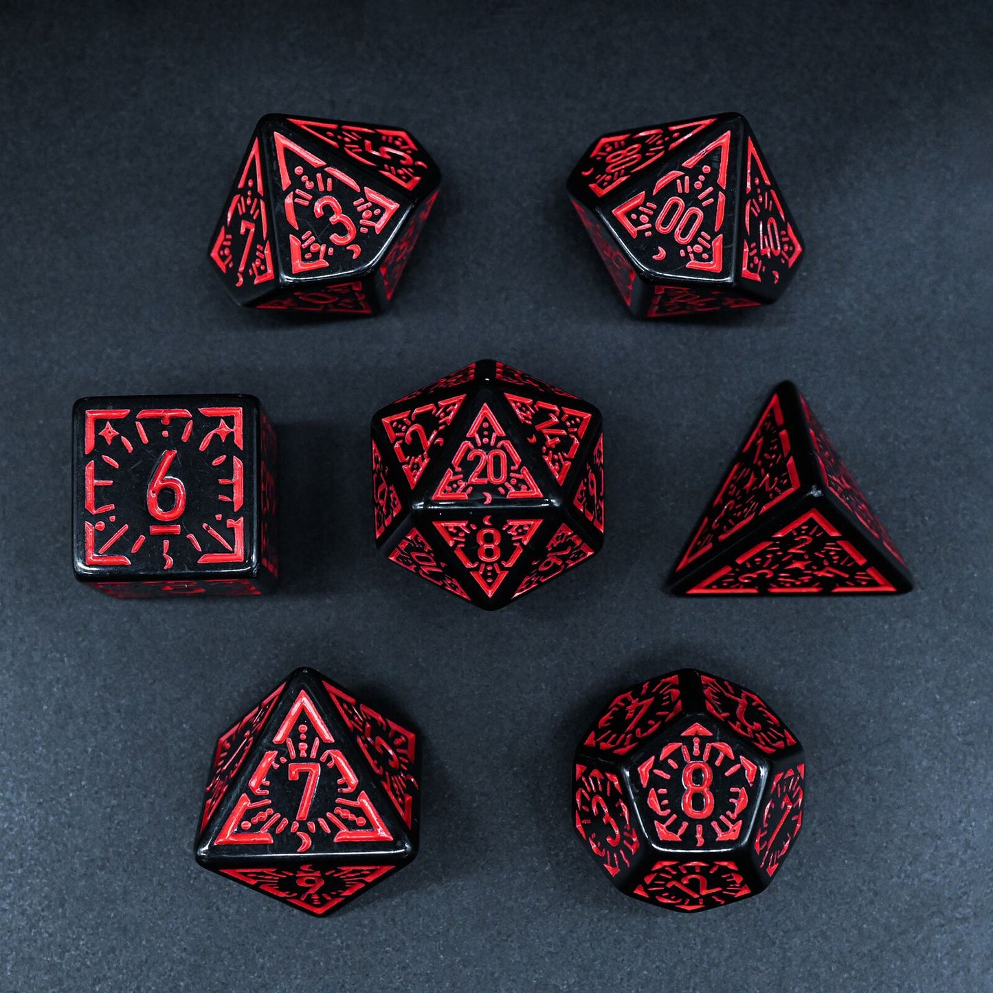 Dawn Star Series - Set med 7 RPG-tärningar